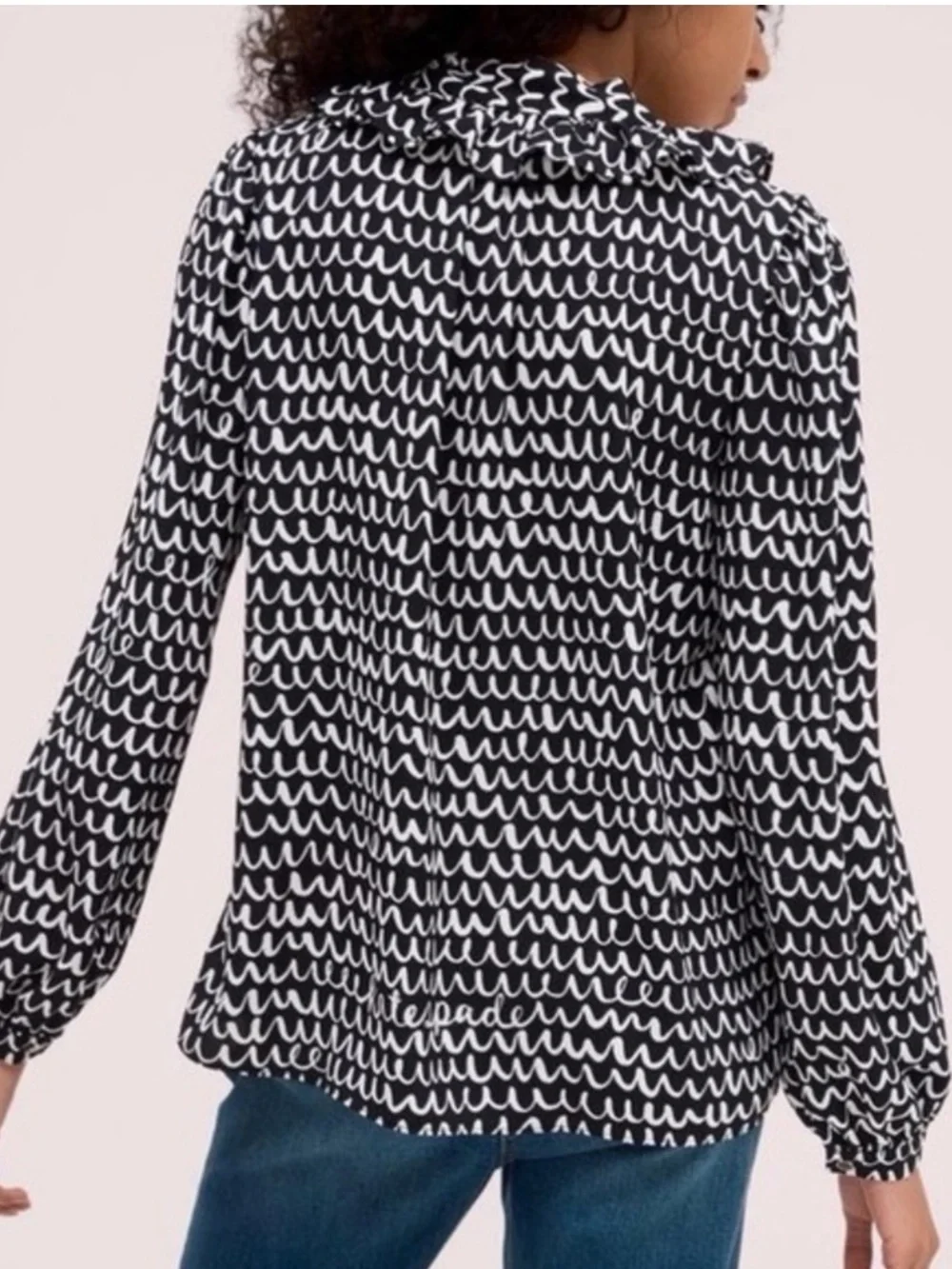 Kate Spade pop scallop blouse